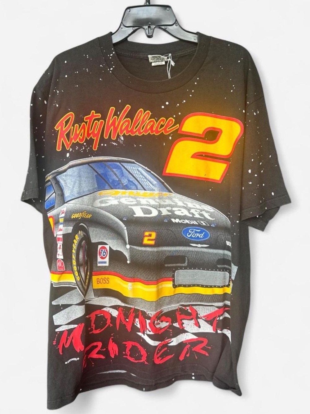 Rusty Wallace #2 Midnight Rider Racing Graphic Tee - Black